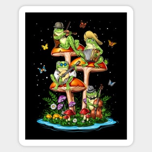 Mushroom Frogs Sticker